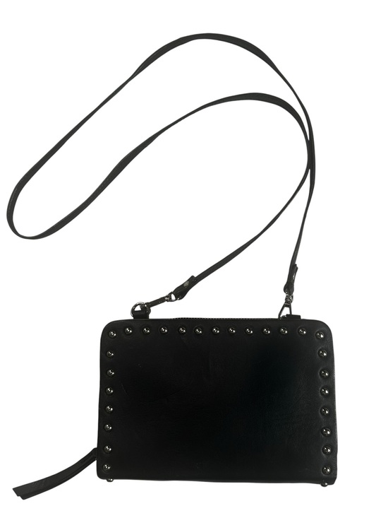 Topshop Handbags - Topshop Black Studded Crossbody Bag Faux Leather Minimalist Shoulder Purse Small